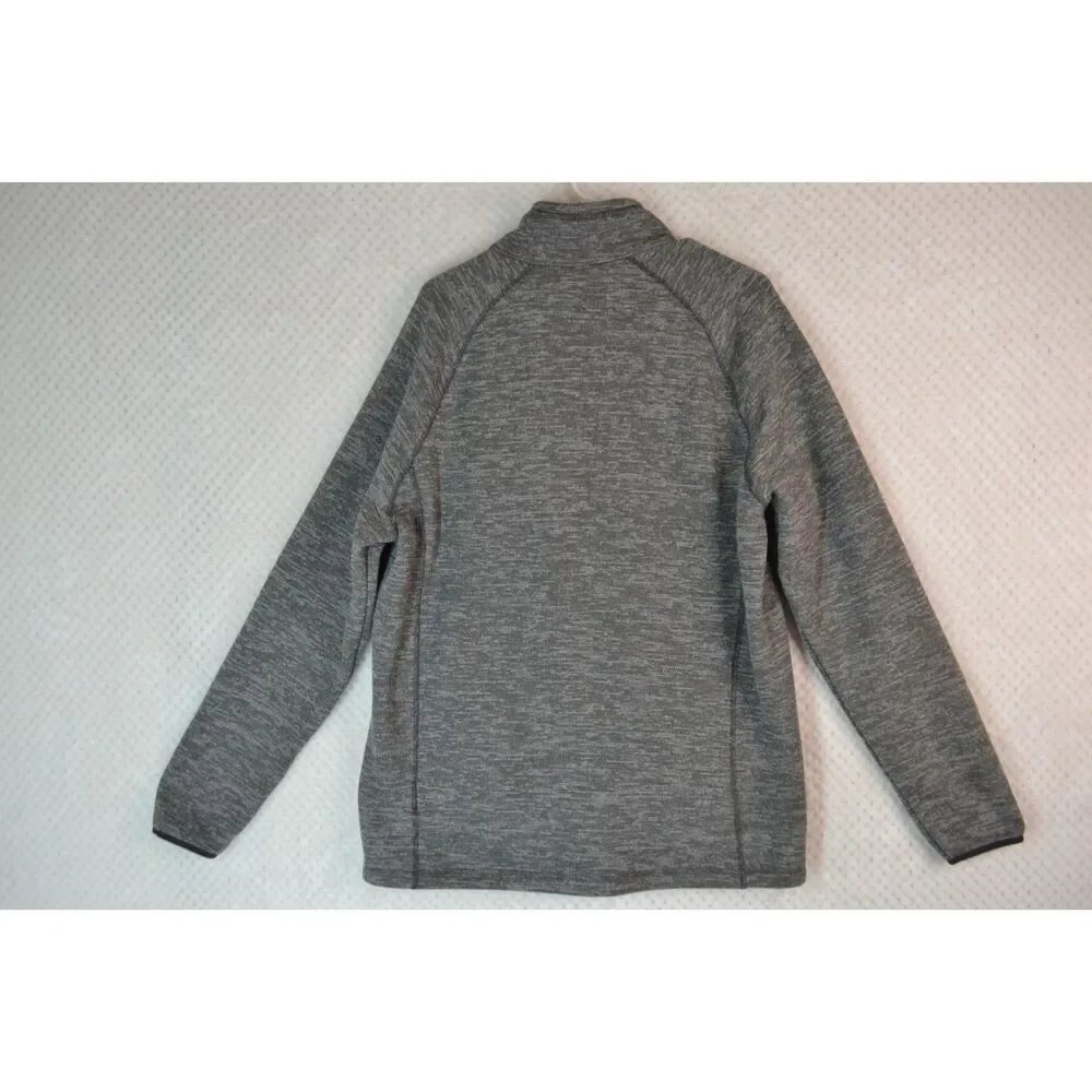 Swiss Tech Men's Large Gray Full Front Zip Fleece Jacket